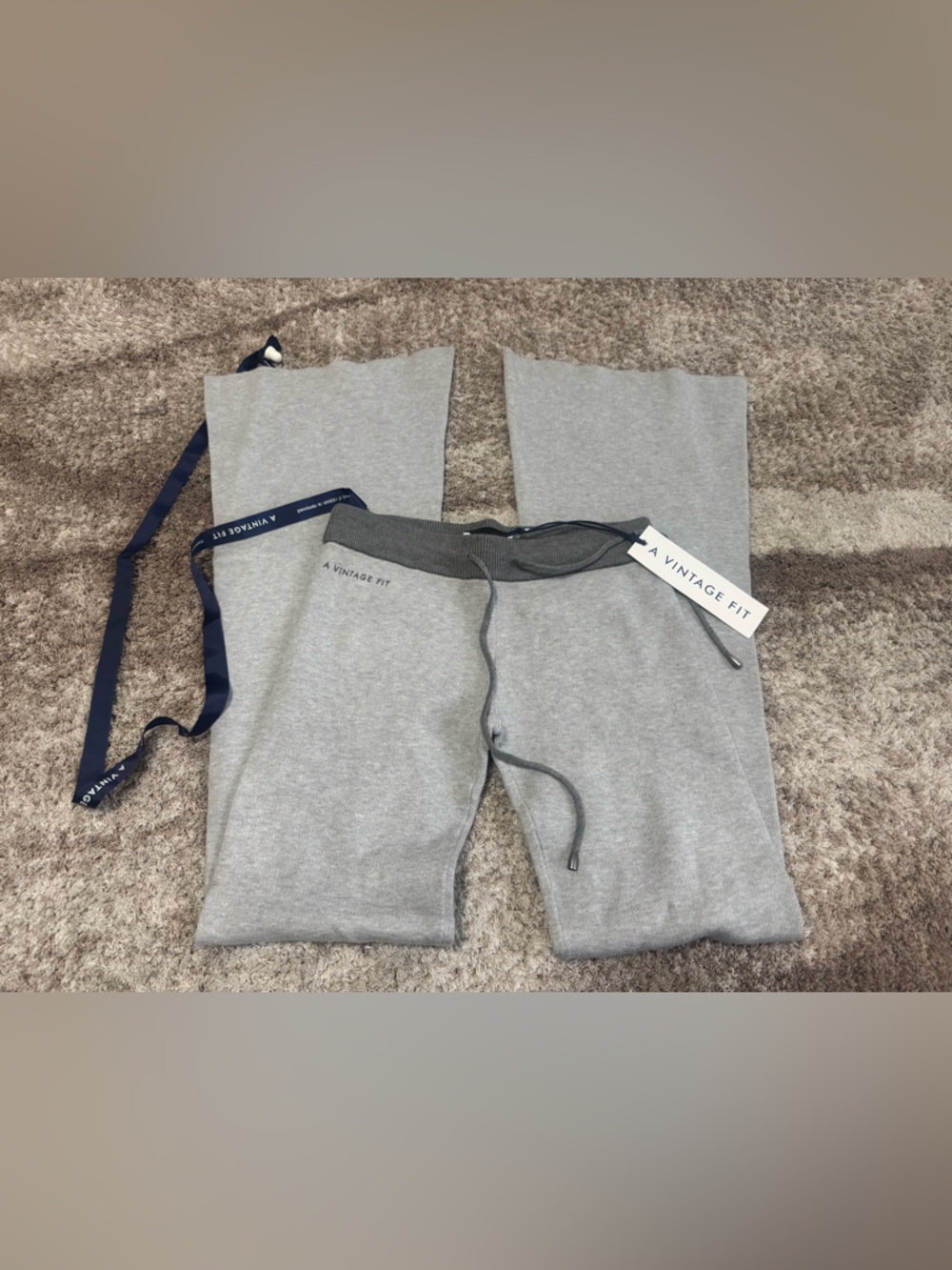 A vintage fit KNIT PANTS FROST